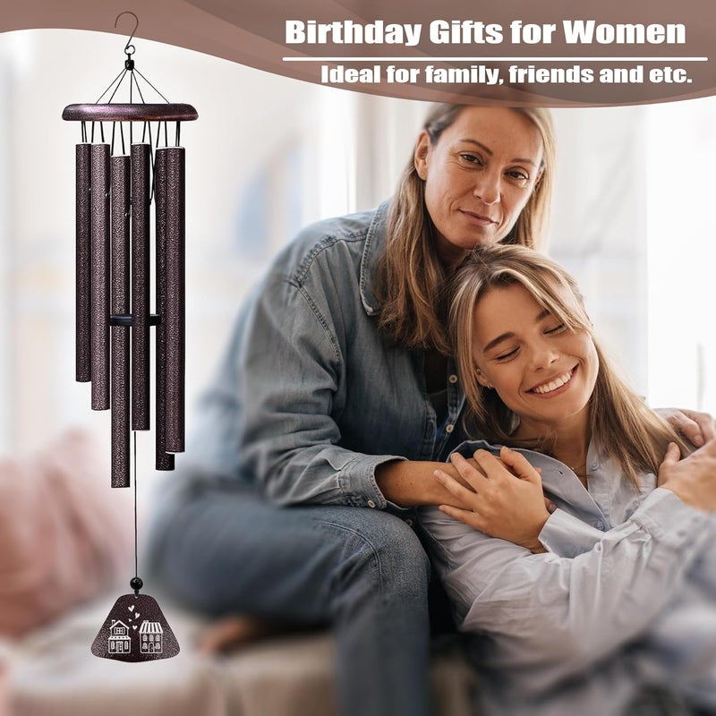 Yesruby Best Friend Birthday Gifts for Women 32” Wind Chimes, Friendship Bestie Gifts for Women, Sister Birthday Gift, Wind Chimes for Best Friend Her BFF Sister Bestie Mom Daughter - Image 2